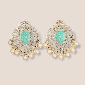 Indo Western Meenakari Peacock Women Earrings